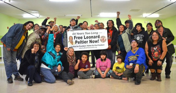 La Riva/Peltier campaign visit to Oglala, 2020